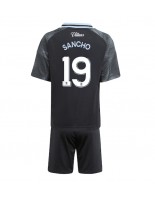 Aston Villa Jadon Sancho #19 Vieraspaita Lasten 2025-26 Lyhythihainen (+ shortsit)